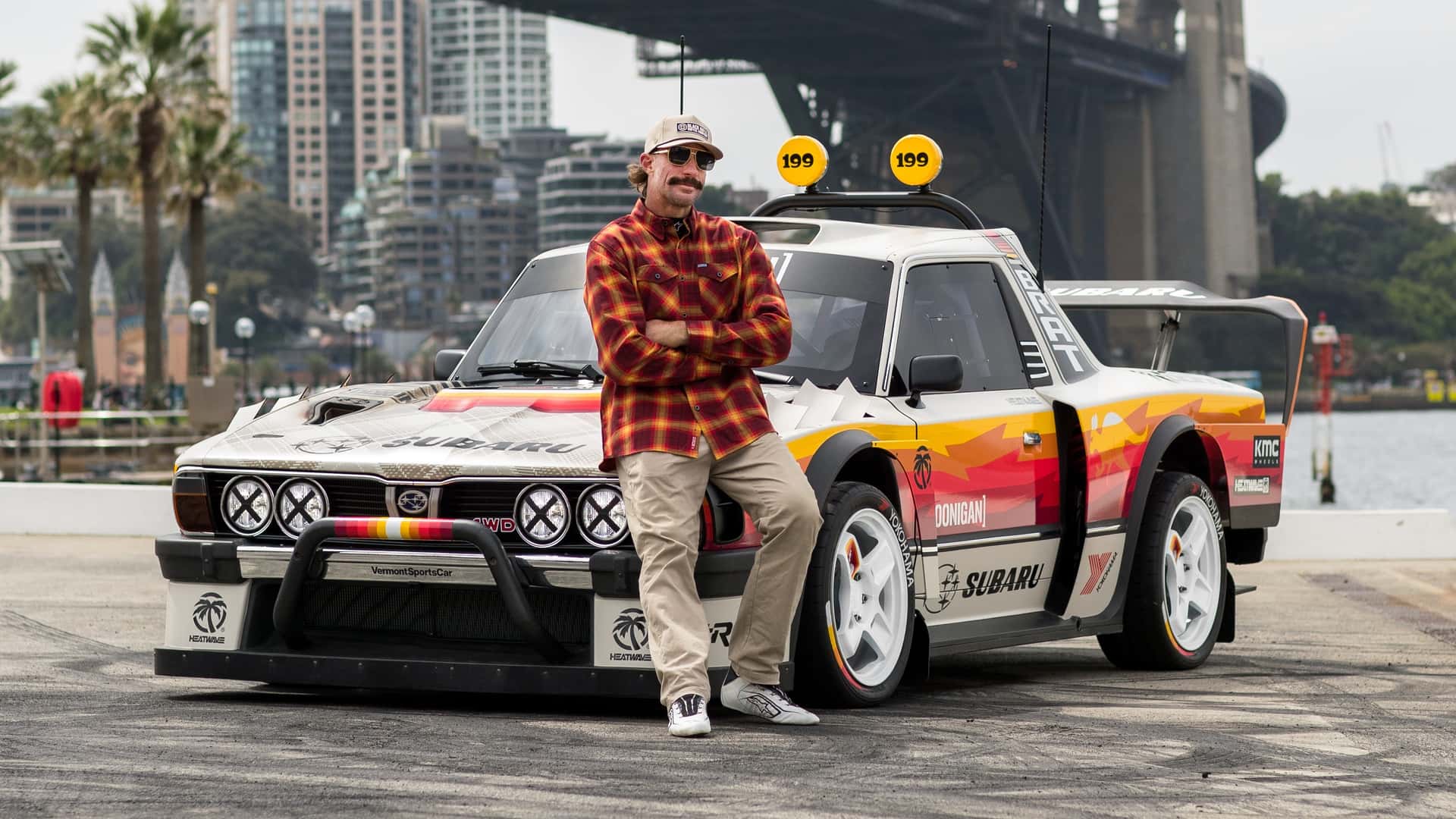 Travis Pastrana's New Gymkhana Car Is a 'Completely Unhinged' Subaru Brat - Motor1.com
